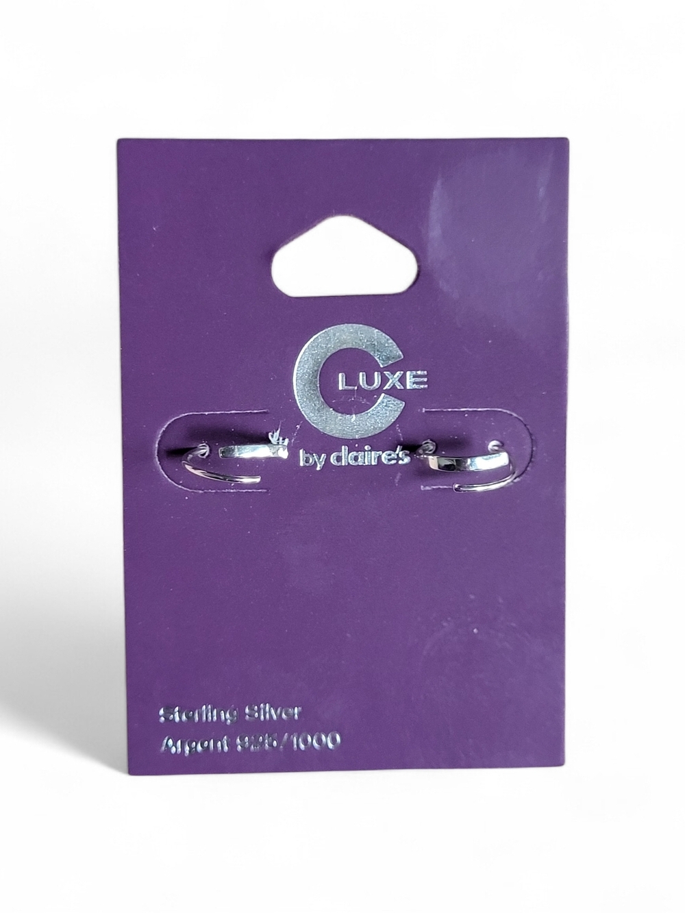 CLUXE by Claire's Sterling Silver Spiral Hoop Earrings